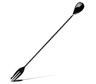 Gunmetal Black Plated Bar Spoon With Fork 400mm 16in-