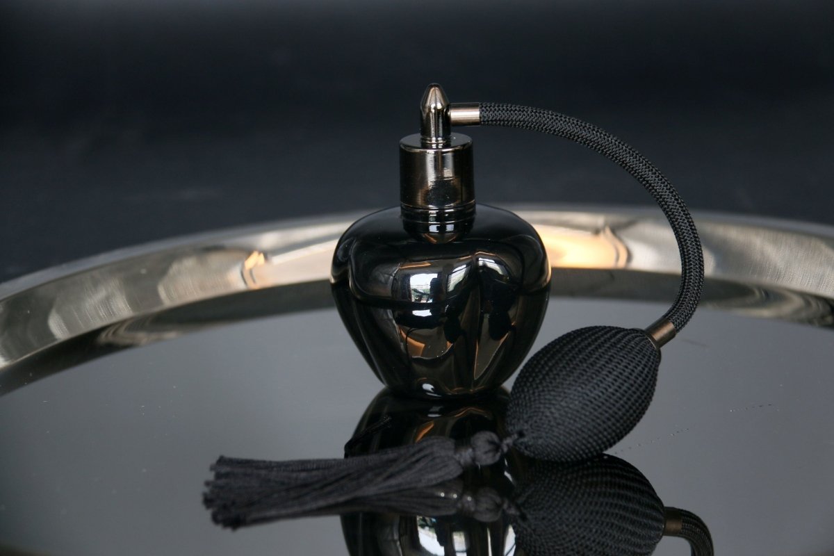 Gunmetal Black Plated Bell Peper Atomizer Bottle With Air Bag 100ml 3oz - Easiley - ATOM5112