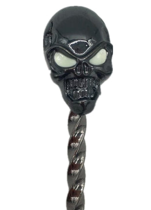 Gunmetal Black Plated Skull Bar Spoon 330mm 13in-