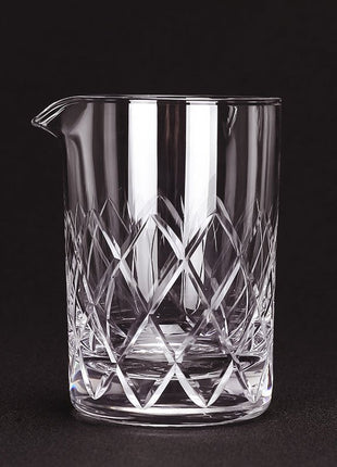 Heavy Duty Diamond Mixing Glass With Lip 650ml 21oz-