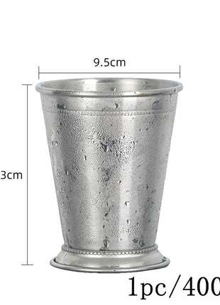 Stainless Steel Beaded Mint Julep Cup 360ml 12oz-